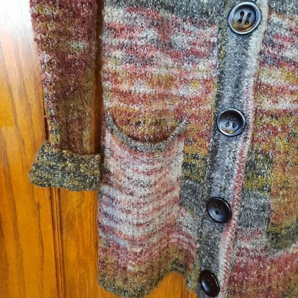 Kensie Sweater Coat Long Striped - Picture 4 of 14